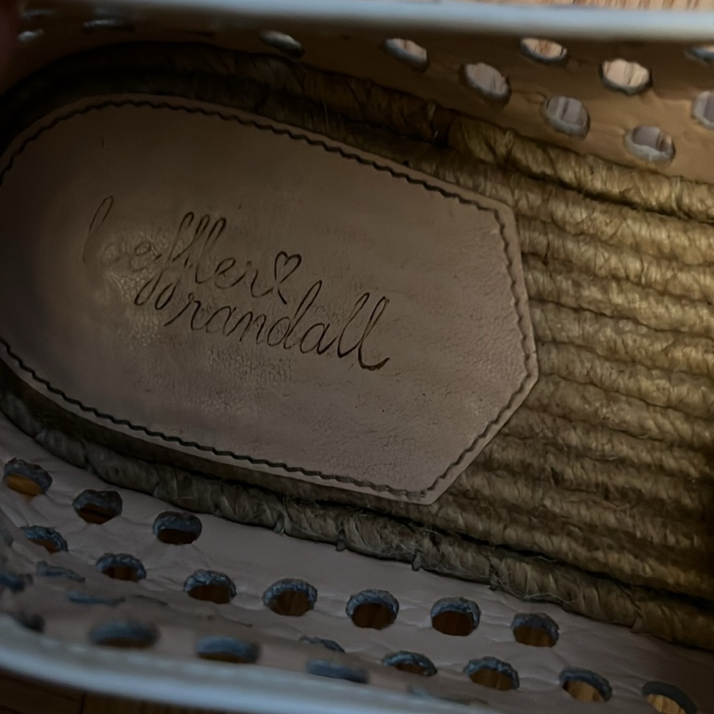 Loeffler Randall white & black perforated cap-toe flat espadrilles. Size 7.5 - Picture 2 of 5